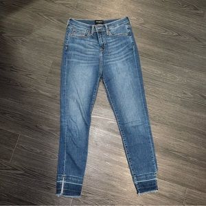 Banana Republic High Rise Skinny Raw Hem Jeans